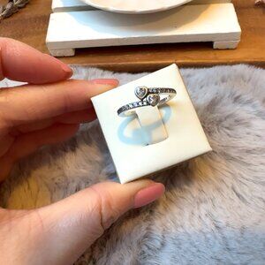 Pandora Two Sparkling Hearts Ring in Sterling Silver